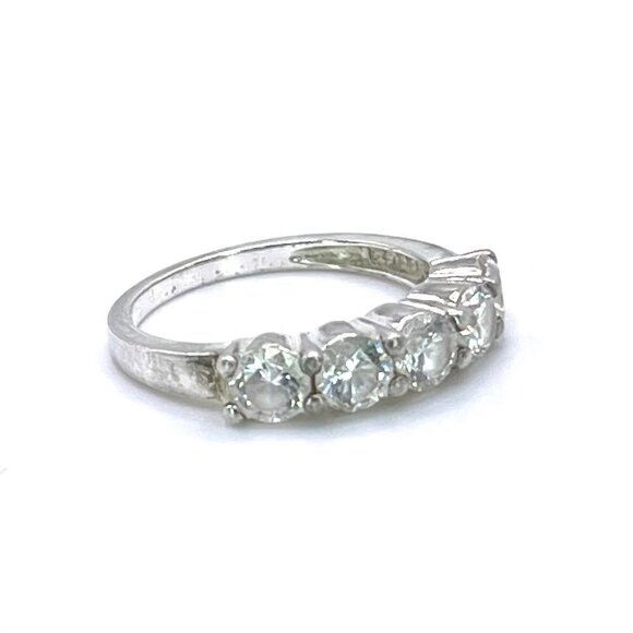 Jewelry - Exquisite 5 Stones Cubic Zirconia Sterling Silver Ring | Size 5
